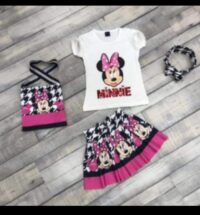 2 piece Girls mini mouse skirt with Top